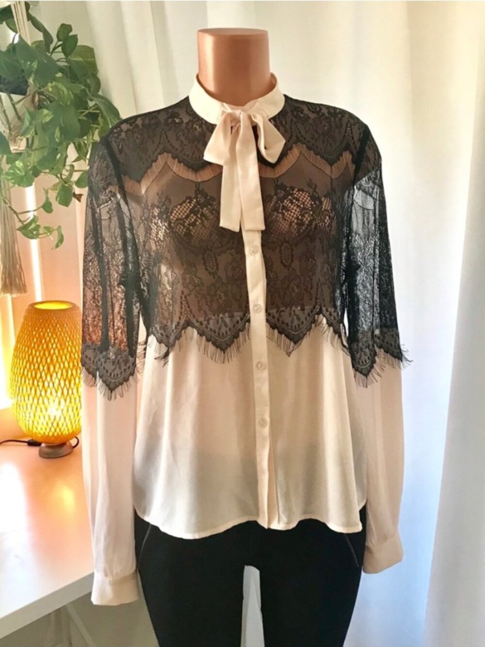 ASOS Lace Chiffon Blouse 2